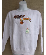 NWT Hanes Eco Smart XL Halloween  Graphic Crew Neck Sweatshirt White - $12.86