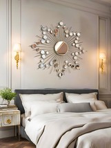 Round mirror frame for living room wall art, round gold mirror frame for... - $300.00