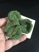donegal collection knitted 100% Wool shamrock brooch - $20.00