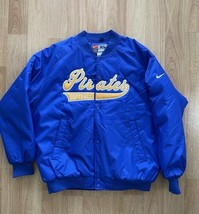 Nike Pirates Bomber Jacket Blue Yellow Men&#39;s Size XL Vintage w/Quilted I... - $38.47