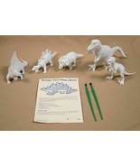 PAINT DESIGN YOUR OWN DINOS #959 TOYS TO GROW ON 5 DINOSAURS CRAFT SET KIT - $10.29