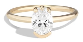 Wedding &amp; Engagement Ring 0.84 Ct Oval Cut Solitaire Minimalist Wedding Ring - £75.65 GBP