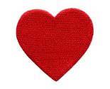 RED HEART IRON ON PATCH 2" Love Embroidered Applique Rocker Biker Rockab... - $3.49