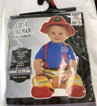 First Fireman Primer Bomberos Costume Infant 12-24 Months Bebe 12-24 Meses - $11.55