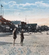 1923 Bathing Beach Ocean Beach New London CT Connecticut Postcard Duplex Cancel - £7.63 GBP