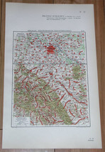 1930 Vintage Map Of Silesia Breslau Wroclaw Waldenburg Walbrzych Germany Poland - £22.34 GBP