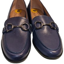 Naturalizer Stevie Dark Blue Leather Preppy Slip-on Comfort Loafers Size... - £33.82 GBP