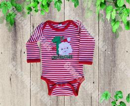 First Christmas Onesie - Red and White baby Christmas pajamas -  Santa Claus  Ki - £14.32 GBP