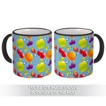 Cute Fruits : Gift Mug Fresh Pattern Cherry Apple Orange Berry Kindergarten Kid  - £12.75 GBP