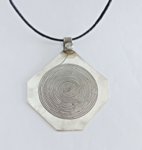 Berber Large Spiral Pendant Silver Moroccan Jewelry Antique Amulet Of Life Afric - £81.19 GBP