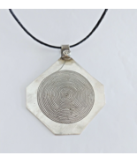 Berber Large Spiral Pendant Silver Moroccan Jewelry Antique Amulet Of Li... - £82.37 GBP