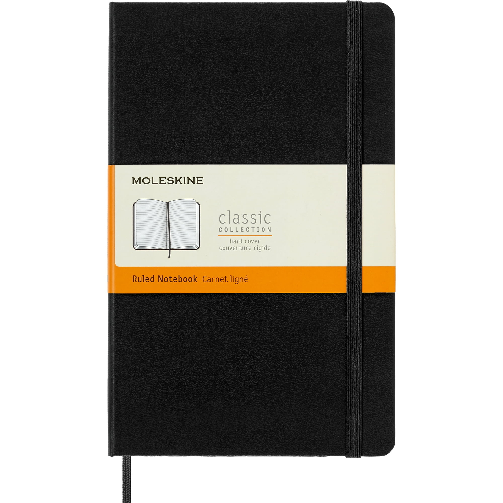 Moleskine Classic Notebook, Hard Cover, Large (5&quot; x 8.25&quot;), Ruled, Black - $19.79