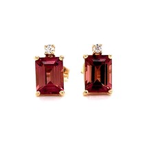 Natural Tourmaline Diamond Earrings 14k Gold 2.13 TCW Certified $1,950 018680 - £560.56 GBP