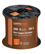 250 Ft. 18-Gauge Stranded SD Bare Copper Grounding Wire - $24.46