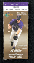 Randy Johnson Win #168 Arizona Diamondbacks vs Brewers Ticket Stub 5/26/00 - £15.57 GBP