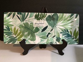 Tommy Bahama Melamine Tropical Palm Leaf 19&quot; Rectangle Serving Tray Platter - £15.91 GBP