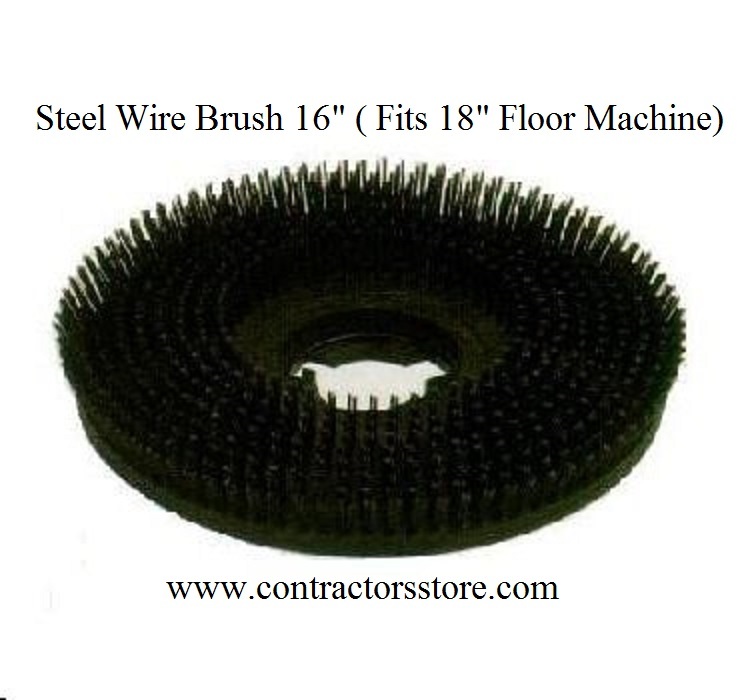 Primary image for Steel Wire Concrete Scrubbing Brush 16" (Fits 18" Floor Machine)