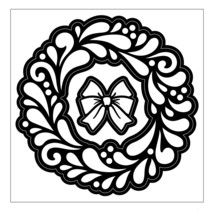 Christmas Craft Dies Stylized Wreath and Bow - $933.52 MXN