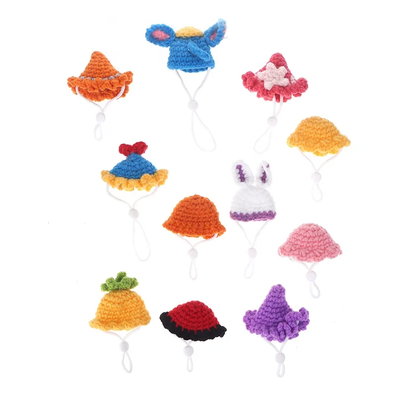 1Pcs Mini Cute 1:12 Dollhouse Miniature Knitted Hat Cartoon Animals Cap Rabbit - £8.91 GBP