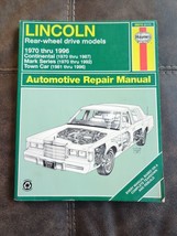 Haynes 59010(2117) Lincoln Rear Wheel Drive Models 1970 Thru 1995 Repair... - $14.24