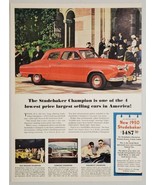 1950 Print Ad Studebaker Champion 2-Door Red Car Mobilgas Gas Mileage Ch... - £16.15 GBP