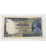 1937 India Dieci Rupie Nota Scegliere #19a About Fior di Conio Condizioni - $531.97 CAD