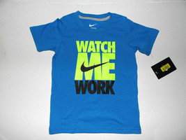 Nike Boys Blue T-Shirt Watch Me Work Sizes 4 and 6 NWT - £9.90 GBP
