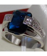 New Women’s Solitaire Blue Stone Fashion Ring (Sz 10) - £8.56 GBP