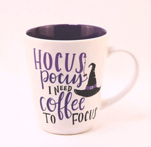 Coffee Mug Halloween “Hocus Pocus I Need Coffee To Focus&quot; - £14.17 GBP