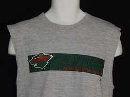Men&#39;s T-Shirt Minnesota Wild Size Large NHL Hockey Sleeveless NEW Tank Top - £12.46 GBP
