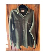 Levis Green  Fuzzy Mens Button Western Size Large Vintage - $643.56 MXN