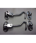 Vintage nickel bronze Door Stop  Latches Hooks articulated Catch matched... - $1,601.92 MXN