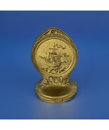 BRADLEY HUBBARD Antique Single Bookend SAILING SHIPS Dragons  B&amp;H Nautic... - $430.12 MXN