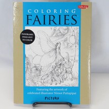 Coloring Fairies Featuring Artwork Niroot Puttapipat Panoramic Fold Out Pictura - £17.05 GBP
