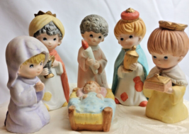  Homco  Nativity Children&#39;s Scene Christmas Set of 6 Collectible - £18.94 GBP