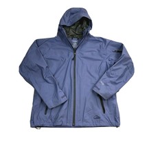 LL Bean Purple Nylon Zip Hooded TEK Rain Jacket Water Resistant Women Size Large - $39.58