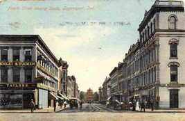 Fourth Street Looking South Logansport Indiana 1909 postcard - £4.70 GBP