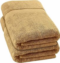 2 Pack Bath Beige Towels - Extra-Absorbent - 100% Cotton - 27x52  - £26.25 GBP