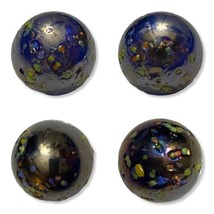 Vintage Metallic Blue Cobalt Confetti Speckled Glass Marble - £5.13 GBP