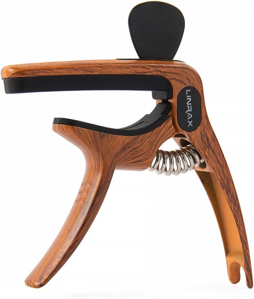 C1 Guitar Capo, 3 In 1 Zinc Alloy Capo With Pick Holder And Bridge, Wood... - $29.99