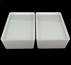 (Lot of 2) IKEA KUGGIS White Stackable Storage Box Container w Lid 7x10.... - $33.90