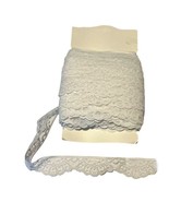 Vintage Lingerie Fan Shape Panty Stretch White Floral Lace Trim 1.25” Wi... - £37.25 GBP