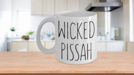 Wicked Pissah Mug Boston Massachusetts Accent Funny Gift Him Boyfriend H... - £15.23 GBP