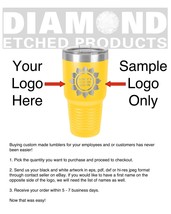 ENGRAVED Custom Personalized Name/Logo 30oz Stainless Steel Tumbler Yellow Gift! - £18.99 GBP