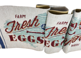 Farm Fresh Eggs Tapestry Table Runner 13 x 72 Farmhouse Multicolor - £14.21 GBP