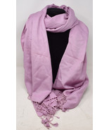 Pashmina Womens Mashmina Silk Scarf Purple - $135.82 CAD