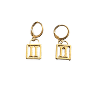 Gemini Gold Tone Huggie Fashion Earrings NEW - £11.17 GBP