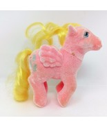 Vintage My Little Pony Best Wishes G1 So Soft Pink Flocked Fuzzy &quot;PEGASU... - $280.24 MXN