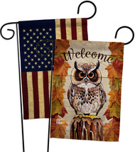 Owl Watching - Impressions Decorative USA Vintage - Applique Garden Flags Pack - - £24.87 GBP