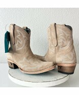Lane LEXINGTON Womens Cowboy Bootie 9 Latte Suede Western Cowgirl Short Boots - $222.75